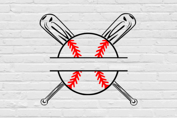 Baseball Split Frame Name Holder: Graphics for Crafts