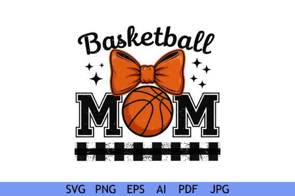 Basketball Mom Bow Graphics for Crafts