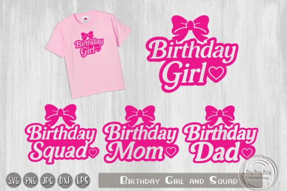 Birthday Squad Graphics for Crafts & Branding