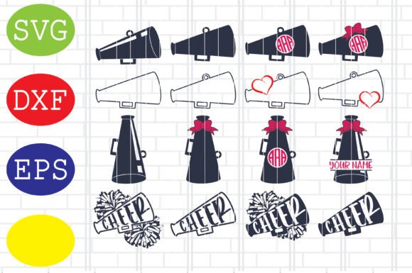 Cheer Megaphone Svg for Crafts and Graphics