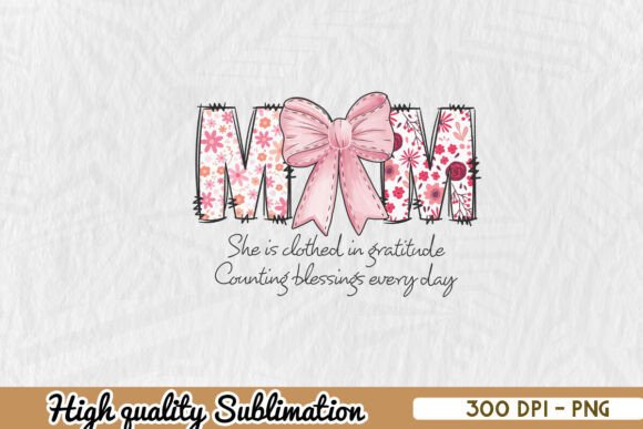 Counting Blessings Mom PNG for Crafts & Graphics