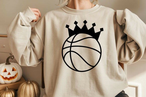 Crowned Basketball Graphics for Crafts & Sales