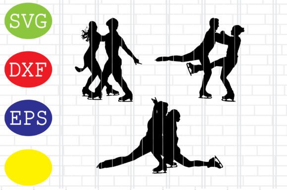 Figure Skating Couple Svg
