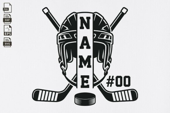 Hockey Player Helmet: Graphics for Crafts