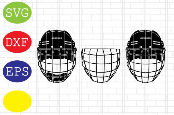 Ice Hockey Helmet Svg for Crafts and Graphics