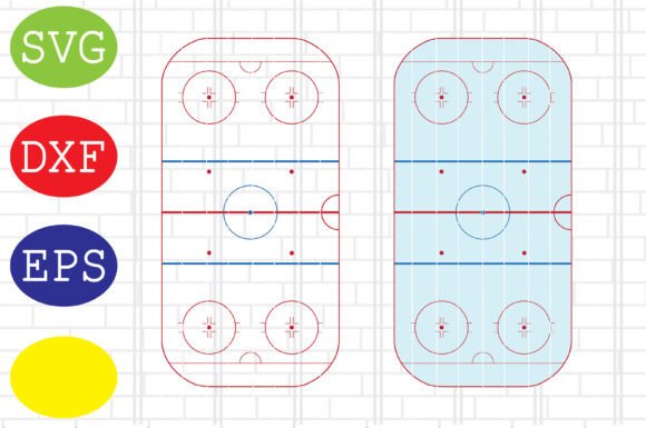 Ice Hockey Rink Vector: Pro Graphics for Crafts