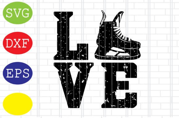Love Ice Hockey Skates Svg: Graphics and Crafts