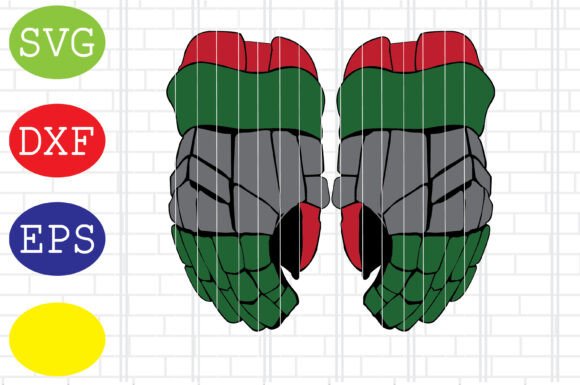 Pair of Hockey Player Gloves Svg: Graphics and Crafts for Real Content