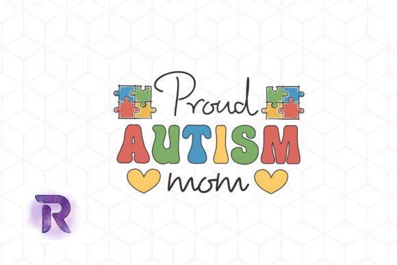 Proud Autism Mom PNG: Graphics for Crafts