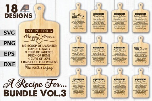 Reviewing Recipe Quotes for Family Bundle Vol. 3