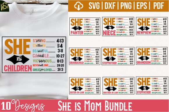 She is Mom Bundle: Graphics for Crafts & Blogs
