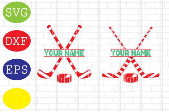 Split Candy Cane Hockey Sticks Svg: Graphics and Crafts for Winter Content